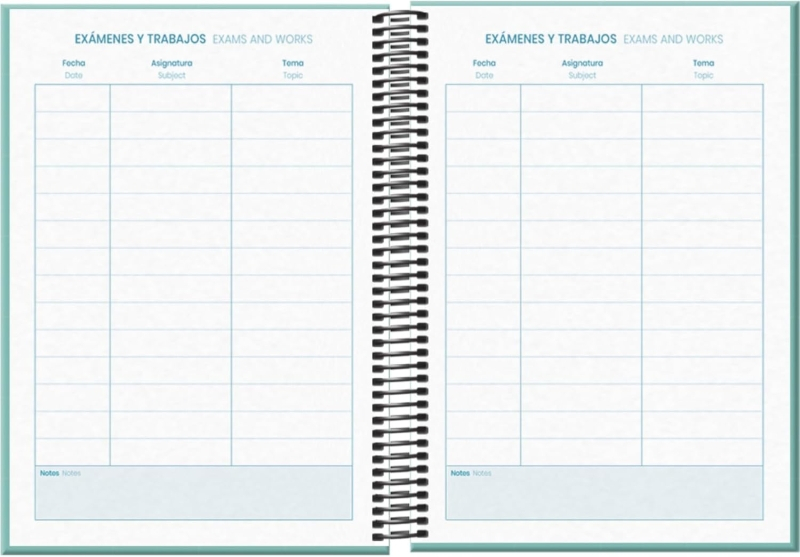 Imagen extra Dohe System Agenda Escolar 25/26 Espiral A5 - Semana Vista - Papel 70g/m2 - Cubierta de Carton Plastificado - Verde