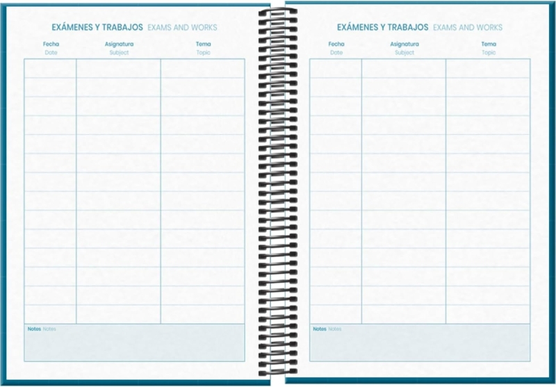 Imagen extra Dohe System Agenda Escolar 25/26 Espiral A5 - Semana Vista - Papel 70g/m2 - Cubierta de Carton Plastificado - Azul