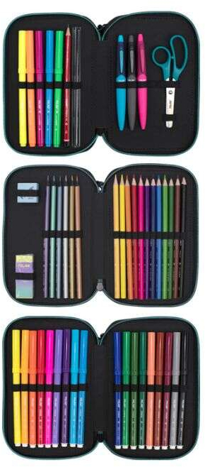 Imagen extra Milan Sunset Plumier de 3 Pisos con Contenido - Turquesa