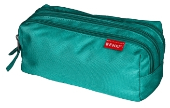 Enri Estuche Portatodo con 3 Compartimentos - - - Verde Azulado