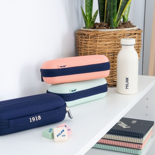 Imagen extra Milan Coleccion 430 Estuche Portatodo Ovalado Semirrigido -Tejido Resistente - Rosa