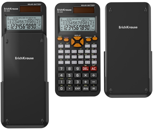 Imagen extra ErichKrause SC-222 Classic Calculadora Cientifica con Pantalla LCD de 10 Digitos - 240 Funciones Integradas - Negro