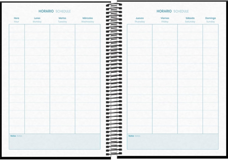 Imagen extra Dohe System Agenda Escolar 25/26 Espiral A5 - Semana Vista - Papel 70g/m2 - Cubierta de Carton Plastificado - Negro