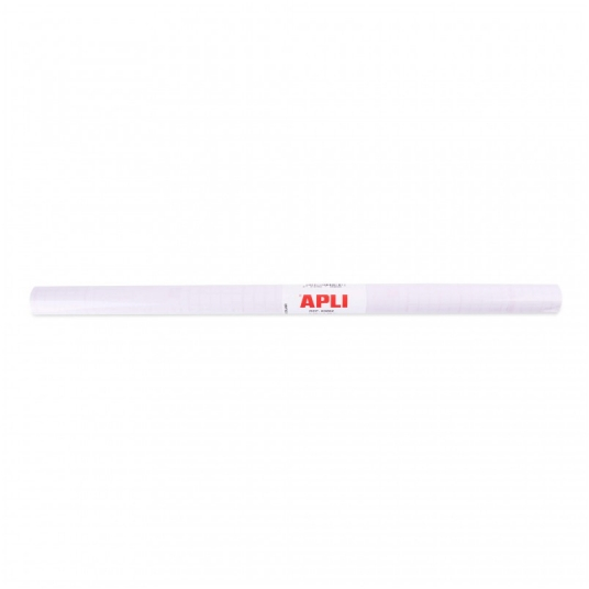 Apli Rollo de Polipropileno Transparente 1.5x0.50m - Adhesivo Reposicionable - Sistema Easy Peel - Cuadricula de Precision