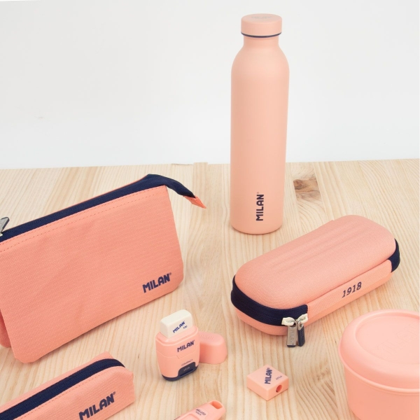 Imagen extra Milan Coleccion 430 Estuche Portatodo Ovalado Semirrigido -Tejido Resistente - Rosa