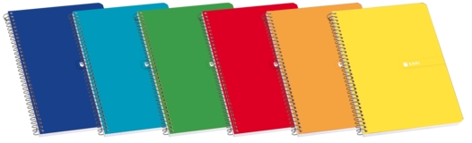 Enri Cuarto Tapa Dura Cuaderno Espiral Pauta 3 con Margen - 80 Hojas - Tapa Dura - Pauta 3 con Margen