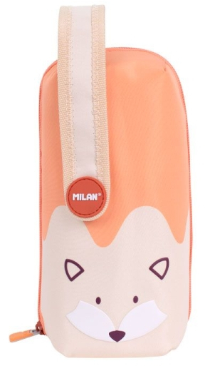 Milan Fun Animals Pack de 4 Estuches con Contenido -  Naranja/Beige