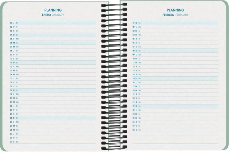 Imagen extra Dohe Esencial Agenda Escolar 25/26 Espiral A6 - Dia Pagina - Papel 70g/m2 - Cubierta en Polipropileno - Verde