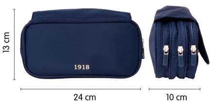 Imagen extra Milan Coleccion 430 Portatodo de Gran Capacidad - 3 Bolsillos con Cremallera y uno Pequeño- Azul