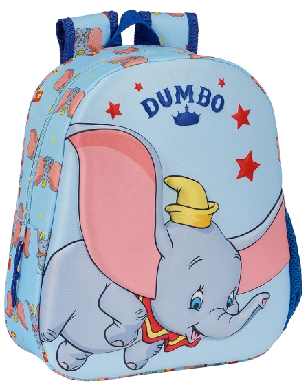 Safta Dumbo Mochila 3D - Portabotellas - 27x33x10cm - Azul Claro