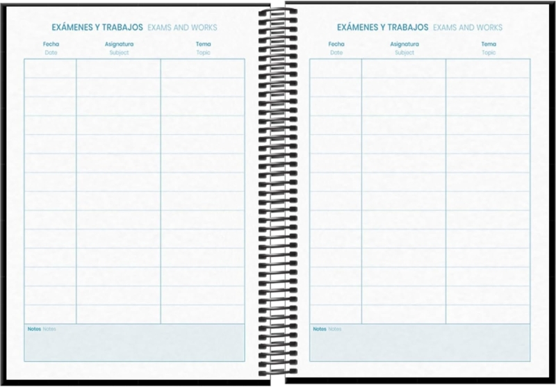 Imagen extra Dohe System Agenda Escolar 25/26 Espiral A5 - Semana Vista - Papel 70g/m2 - Cubierta de Carton Plastificado - Negro