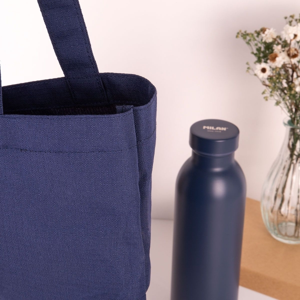 Imagen extra Milan Coleccion 430 Tote Bag Bolsa de Tela - 50x38x41cm - Tejido 'ripstop' - Azul Oscuro