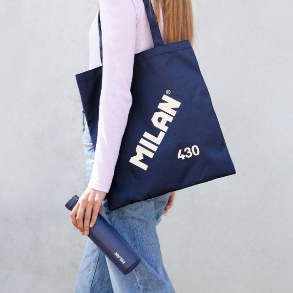 Imagen extra Milan Coleccion 430 Tote Bag Bolsa de Tela - 50x38x41cm - Tejido 'ripstop' - Azul Oscuro