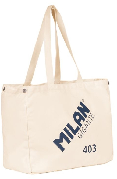Milan Serie 1918 Gigante 403 Tote Bag Bolsa de Tela - 51x40.5x21.5cm - Capacidad 40L - Beige