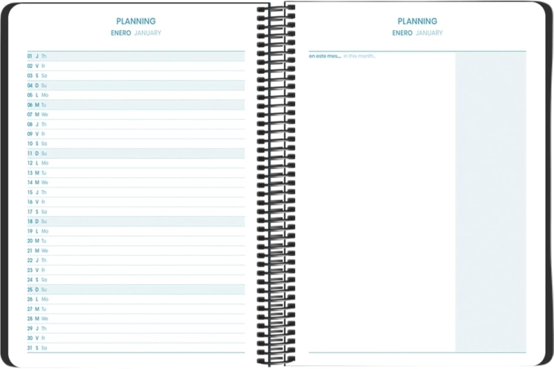 Imagen extra Dohe Esencial Agenda Escolar 25/26 Espiral A5 - Semana Vista - Papel 70g/m2 - Cubierta en Polipropileno - Negro