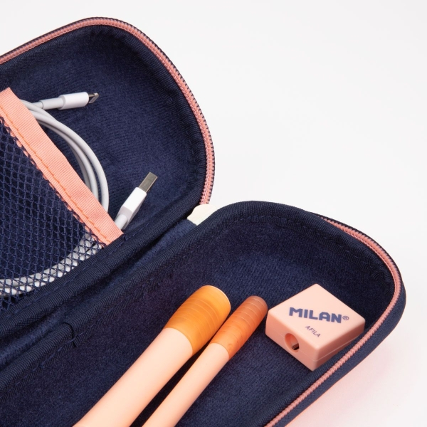 Imagen extra Milan Coleccion 430 Estuche Portatodo Ovalado Semirrigido -Tejido Resistente - Rosa