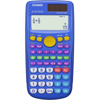 Casio FX-55 Plus Calculadora Cientifica Pantalla LCD 12 Digitos - 240 Funciones - Funcion de Potencia (Cuadrado), Calculo Exponencial etc... - Tapa Protectora - Color Azul
