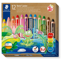 PACK 12 Lapices Staedtler Noris Junior Colores Extragruesos + Sacapuntas