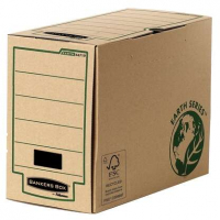 Fellowes Bankers Box Earth Caja de Archivo Definitivo Folio 150mm - Montaje Manual - Carton Reciclado Certificacion FSC - Color Marron