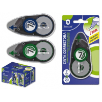 Bismark Cinta Correctora 7mmx20m - Perfecta Adherencia al Papel - Presentacion en Blister Individual - Colores Surtidos Aleatorios
