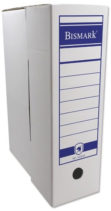 Caja Archivo Definitivo FOLIO Prolongado 12x39x27cm Doble Ollado - Bismark