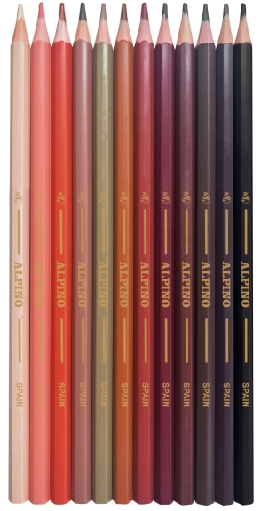 Imagen extra Alpino Skin Tones Pack de 12 Lapices de Colores Hexagonales - Mina de 3mm - Resistente a la Rotura - Bandeja Extraible - Colores que Recrean los Diferentes Tonos de Piel
