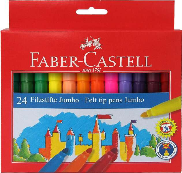 Faber-Castell Jumbo 24 Rotuladores Punta Gruesa
