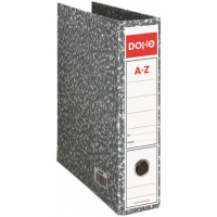 Dohe Archivador Jaspeado A4 - Lomo 75mm - Cantoneras Metalicas - Ollao - Gris Jaspeado