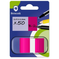 Bismark Dispensador con 50 Marcadores Reposicionables 44 x 25mm Rosa