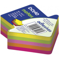 Dohe Cubo de 250 Notas Reposicionables con Forma de Flecha - 70x70mm - Colores Neon Surtidos