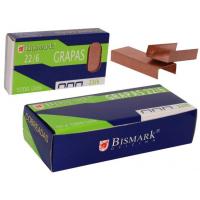 Caja de 1000 Grapas 22/6 ECONOMICAS Cobreadas