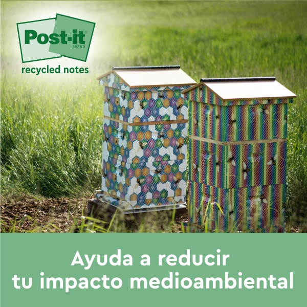 Imagen extra Post-It Bloc 100 Notas Adhesivas Recicladas Colores Surtidos Aleatorios