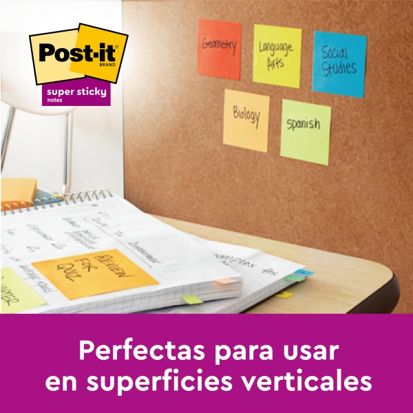 Imagen extra Post-It Super Sticky Blocs de 90 Notas Adhesivas Reposicionables - 76x76mm - 100% PEFC - Verde