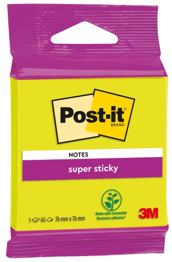 Imagen extra Post-It Super Sticky Bloc 45 Notas Adhesivas Reposicionables 76x76mm - Colores Surtidos