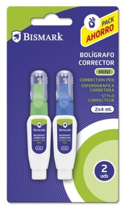 PACK 2 Mini Boligrafos Correctores 4ml de Punta Metalica ECONOMICOS