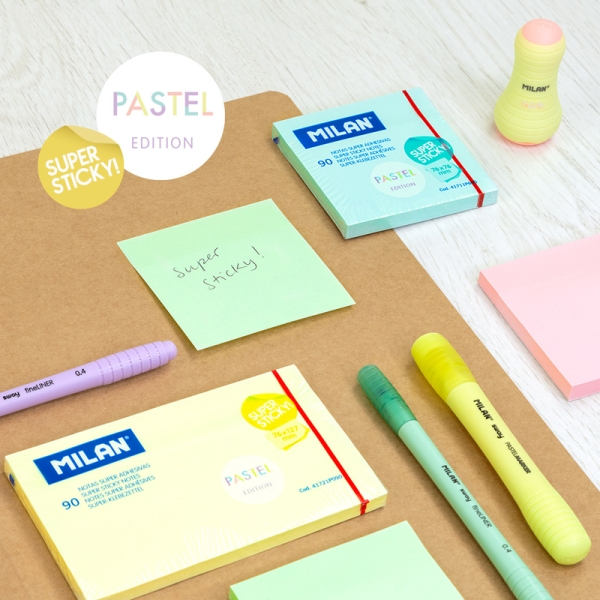 Imagen extra Milan PACK 90 Notas Super Adhesivas - 76x127mm - Azul Pastel