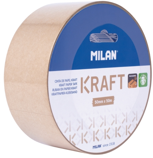 Milan Precinto de Papel Kraft - 50mm x 50m - Marron