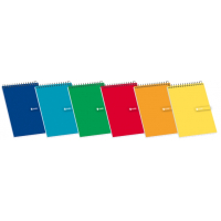Enri Cuaderno Espiral Tapa Blanda 16º Dieciseisavo Apaisado-Vertical 4x4 80 Hojas - Colores Surtidos