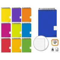 Cuaderno ECONOMICO Espiral Apaisado 80 Hojas 60grs Cuadricula 4x4 - 12º Doceavo
