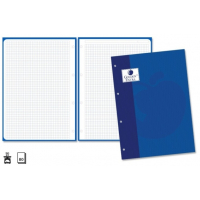 Recambio de 80 Hojas A4 de 90gr Cuadricula 4x4 con 4 Taladros. Azul