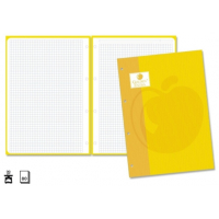 Recambio de 80 Hojas A4 de 90gr Cuadricula 4x4 con 4 Taladros. Amarillo