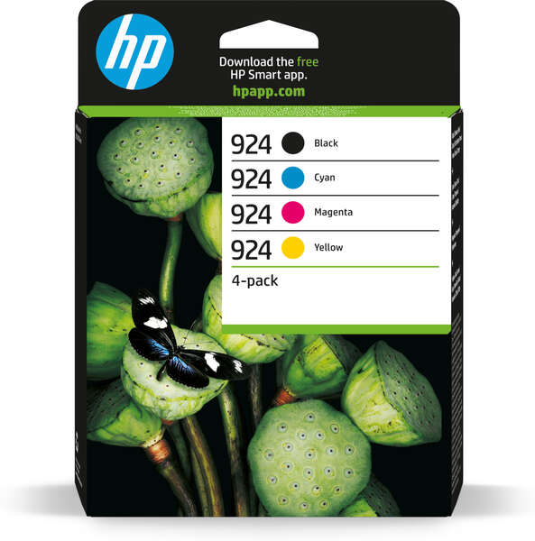 HP 924 Pack de 4 Cartuchos Originales 6C3Z1NE