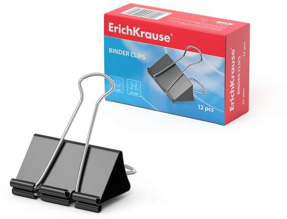 PACK 12 Pinzas Metalizas 51mm Abatibles. Erichkrause 