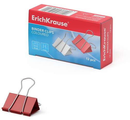 PACK 12 Pinzas Metalicas 19mm Color metalizado. Erichkrause