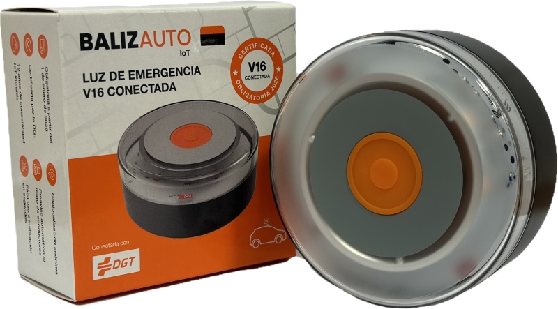 Balizauto IoT Baliza de Señalizacion de Emergencia V16 Conectada con DGT (Datos hasta Enero 2038)