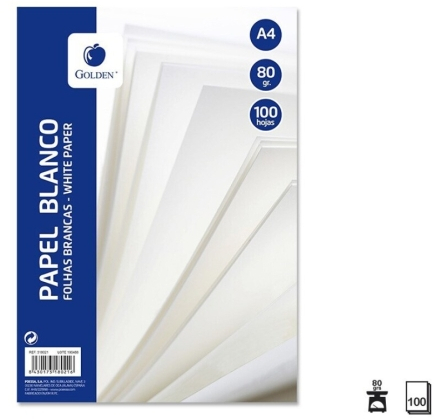 Recambio de 100 Hojas A4 de 80gr LISO (sin taladros)