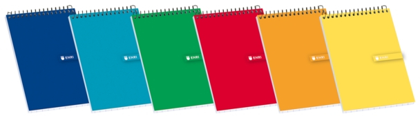 Enri Cuaderno Espiral Tapa Blanda 12º Doceavo Apaisado-Vertical 4x4 80 Hojas - Colores Surtidos