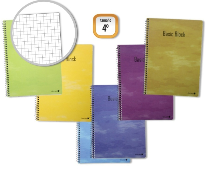 PACK 10 Cuadernos ECONOMICOS 4º Cuarto 80 Hojas 60gr Cuadriculado- Tapa Normal Plastificada