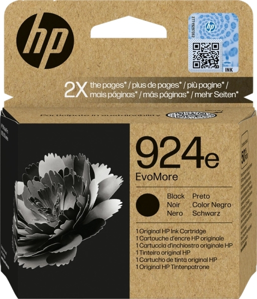 HP 924e XL Negro Tinta Original 4K0V0NE