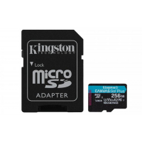 Tarjeta memoria Kingston MicroSDXC 256GB Clase 10 100MB/s Canvas Select Plus + Adaptador SD